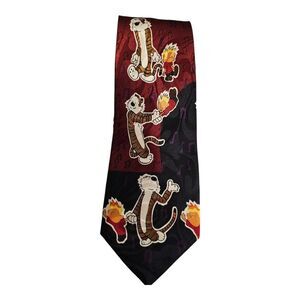 Calvin And Hobbes Mens Tie Dancing Music Cartoon Comics 90s Vintage